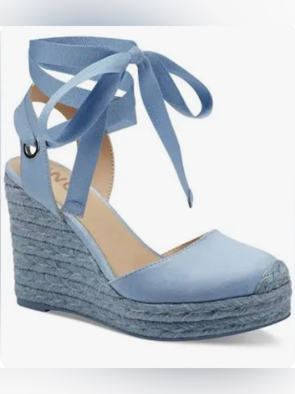 I.N.C. Maisie Ankle-Tie Espadrille Wedge Sandal - Light Blue